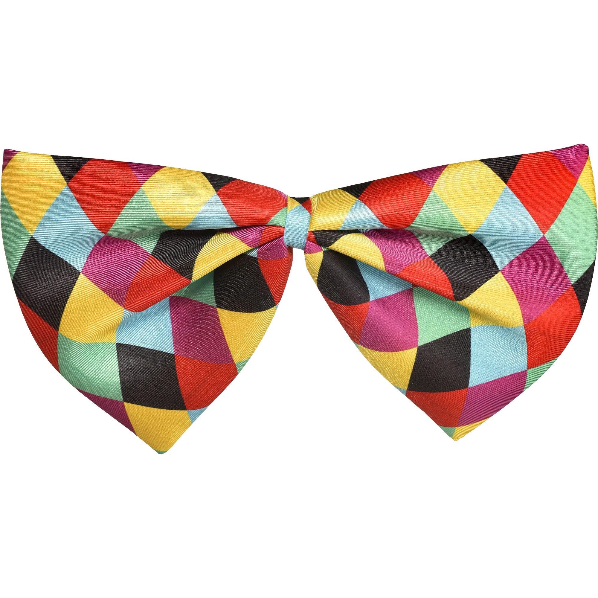 Checkered Oversized Clown Bow Tie Party City