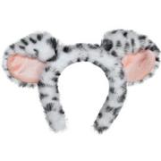 Black & White Furry Dog Ears Headband