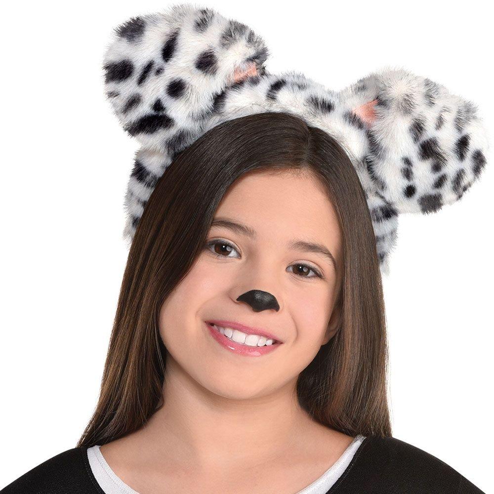 Black & White Furry Dog Ears Headband