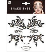 Black & Gold Snake Eye Stickers, 6pc