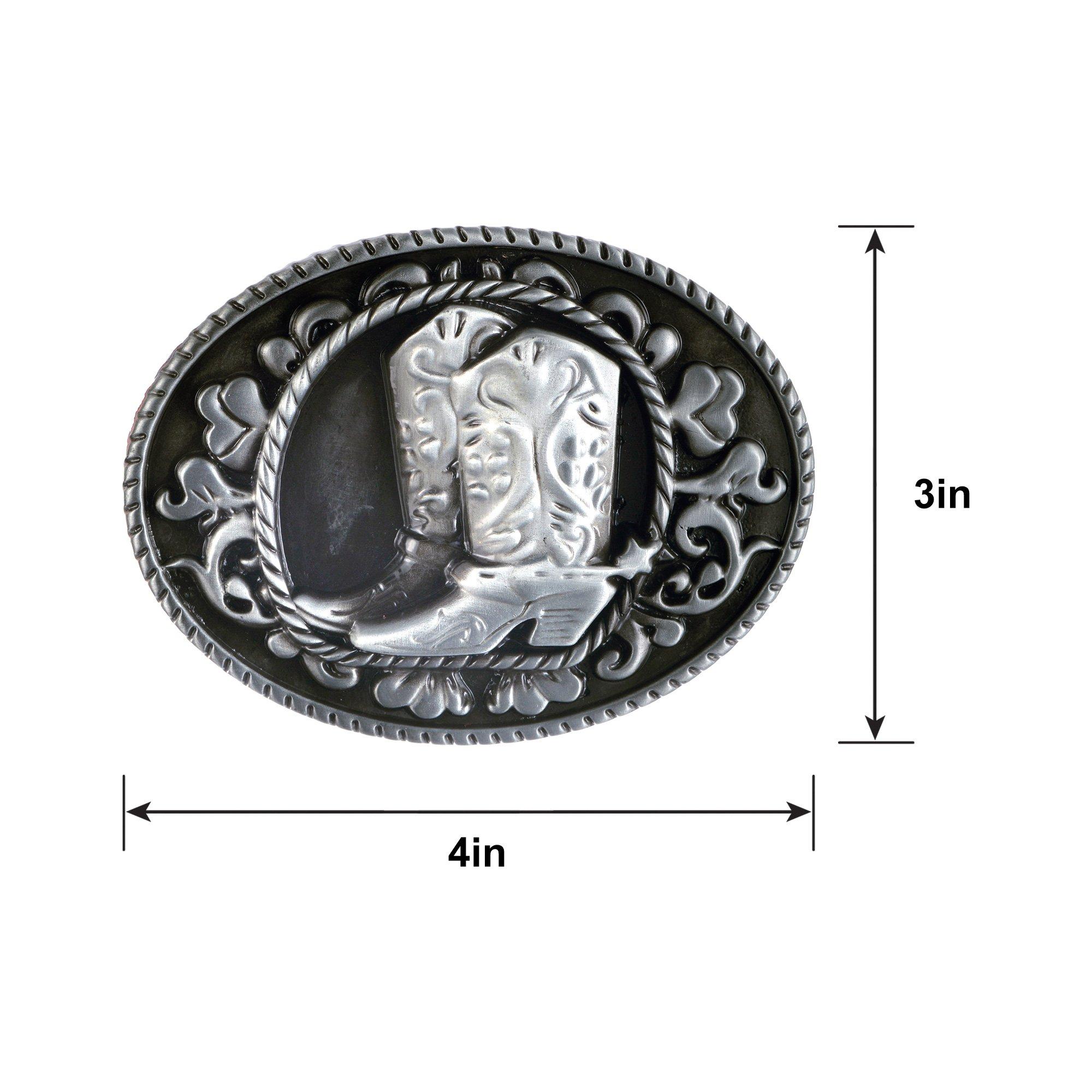 Boots & Spurs Western Metal Belt Buckle