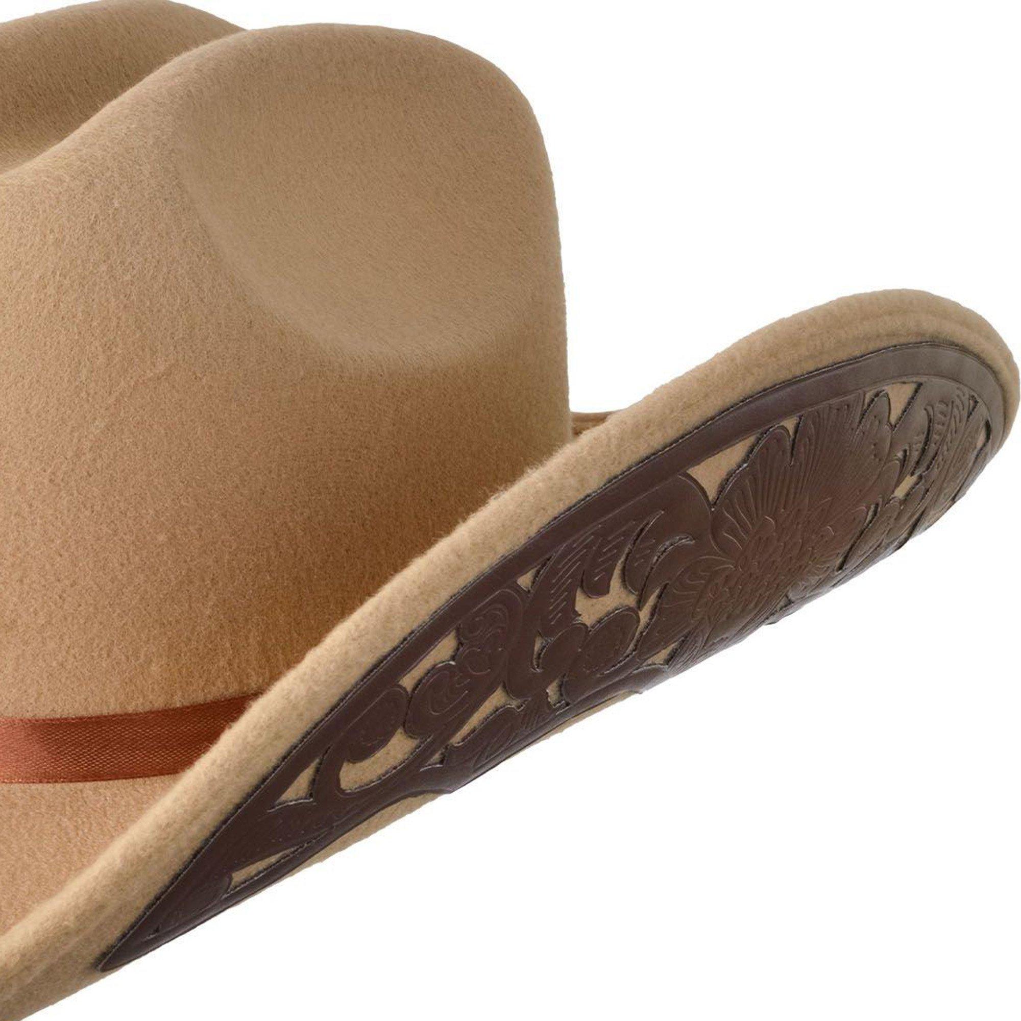 Oversized Debossed Cowgirl Hat