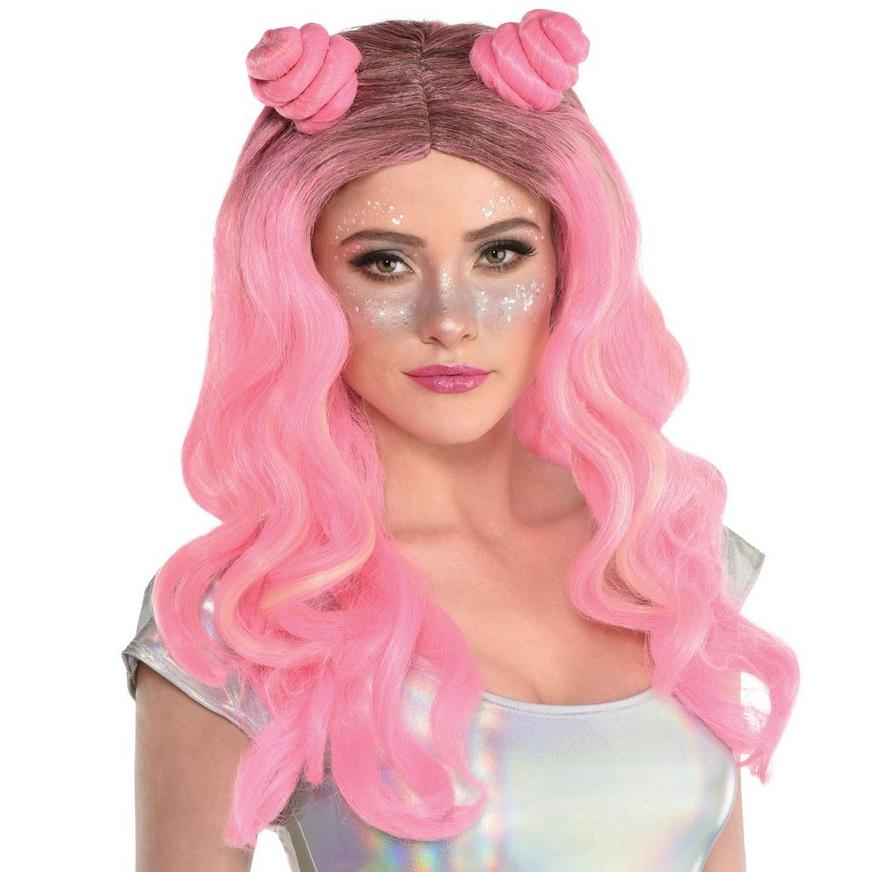 Pink Space Buns Wig