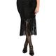 Black Sequin Roaring 20s High-Waisted Flapper Midi Skirt for Adults