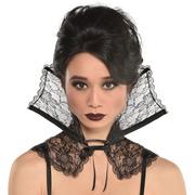 Black Lace High-Top Gothic Collar