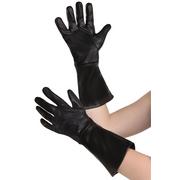 Black Long Leather Gloves for Kids