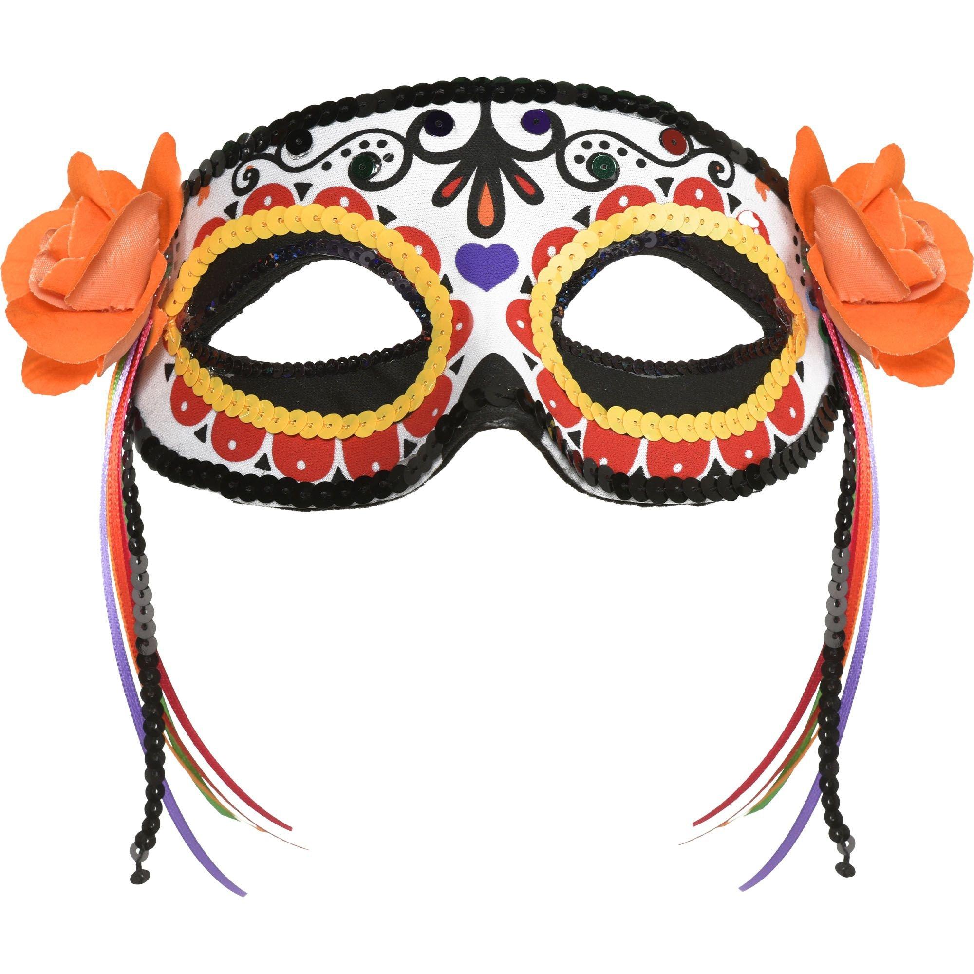 Day of the Dead Calavera Fabric Eye Mask