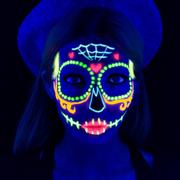 Glow-in-the-Dark Sugar Skull Makeup Kit - Day of the Dead