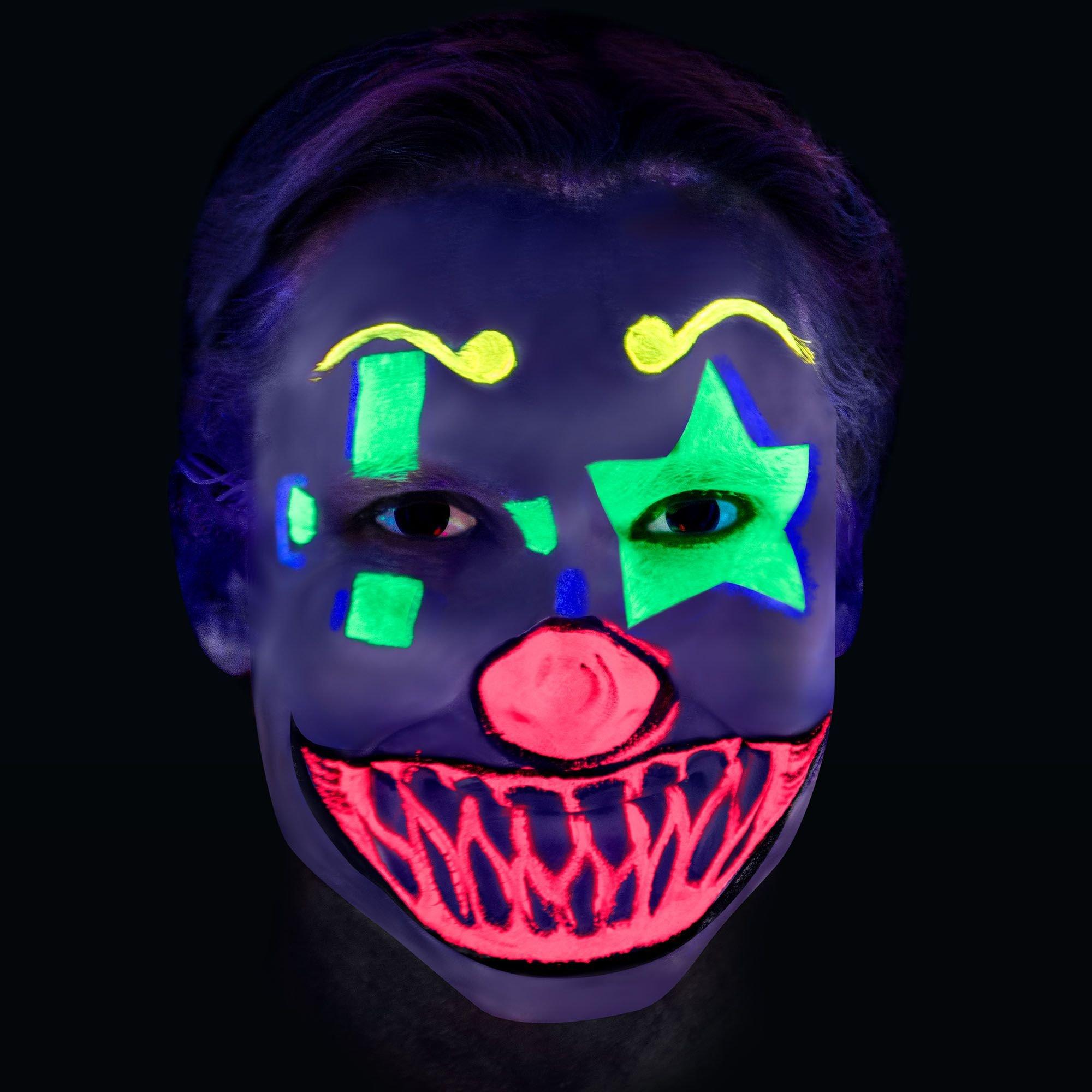 Neon Clown Makeup - Face Paint Look