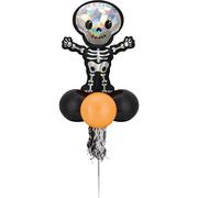 Air-filled Iridescent Skeleton Foil & Latex Balloon Yard Sign, 64in