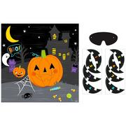 Pin the Smile on the Jack-o'-Lantern Halloween Game for 8, 13pc