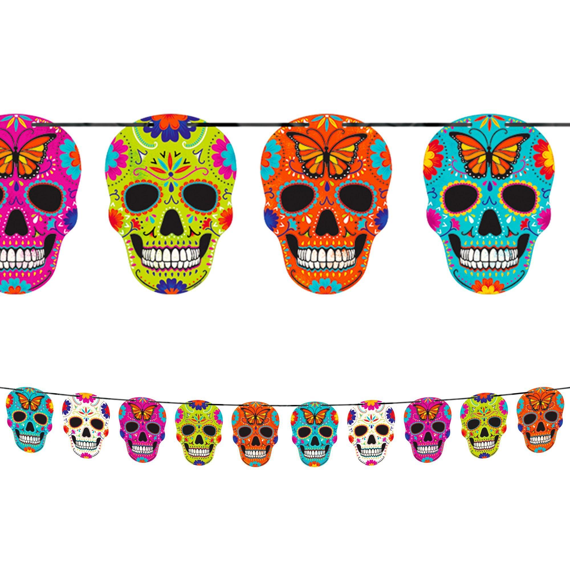 dia de los muertos skull decorations