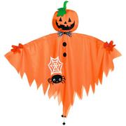 Friendly Bow Tie Jack-o'-Lantern Fabric Hanging Decoration, 48in