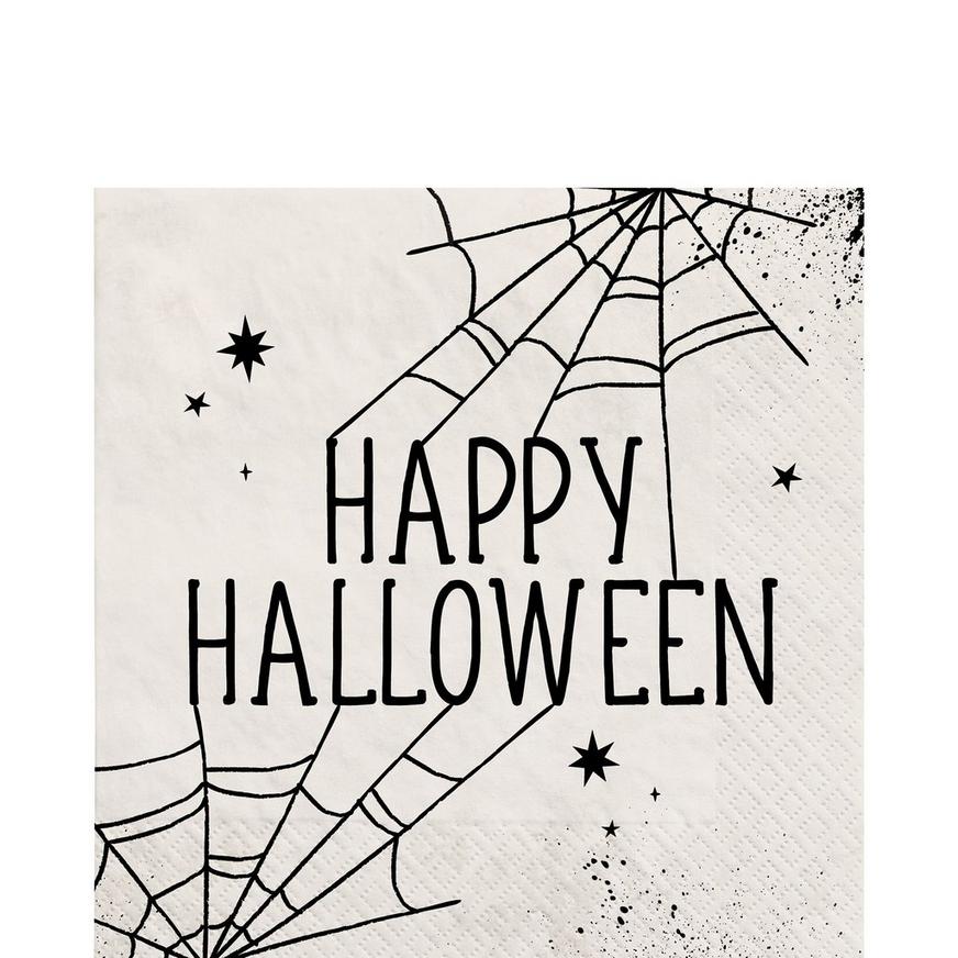 Spiderweb Night Halloween Paper Lunch Napkins, 6.5in, 40ct