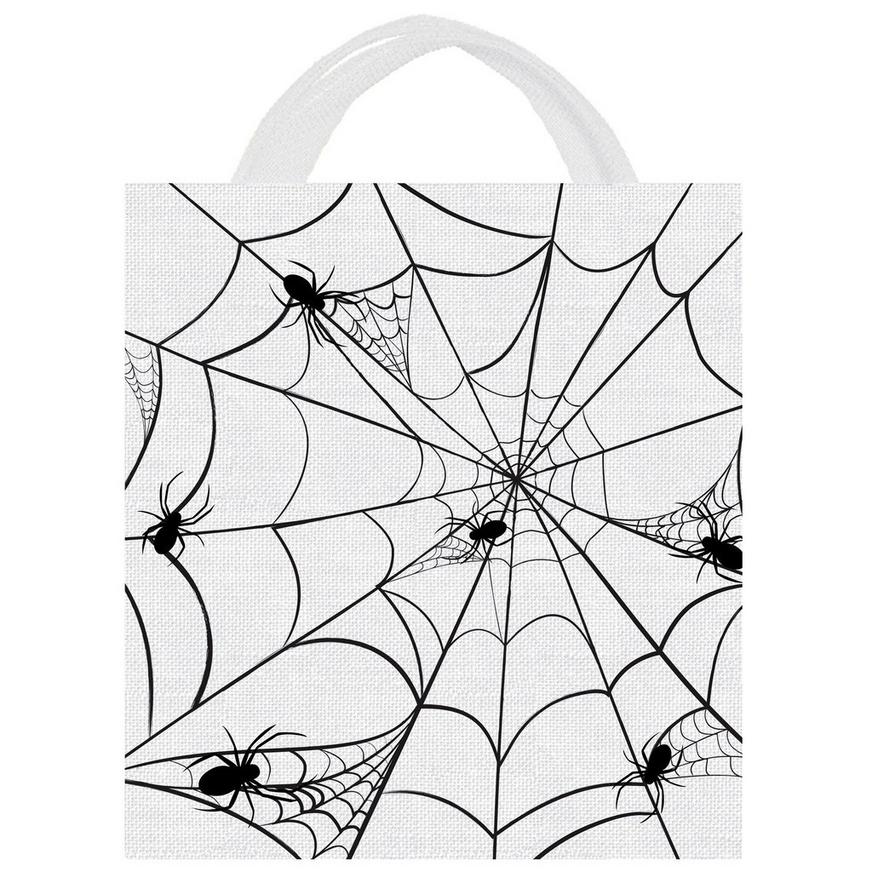 Spiderweb Canvas Trick-or-Treat Bag, 13.5in x 14.75in
