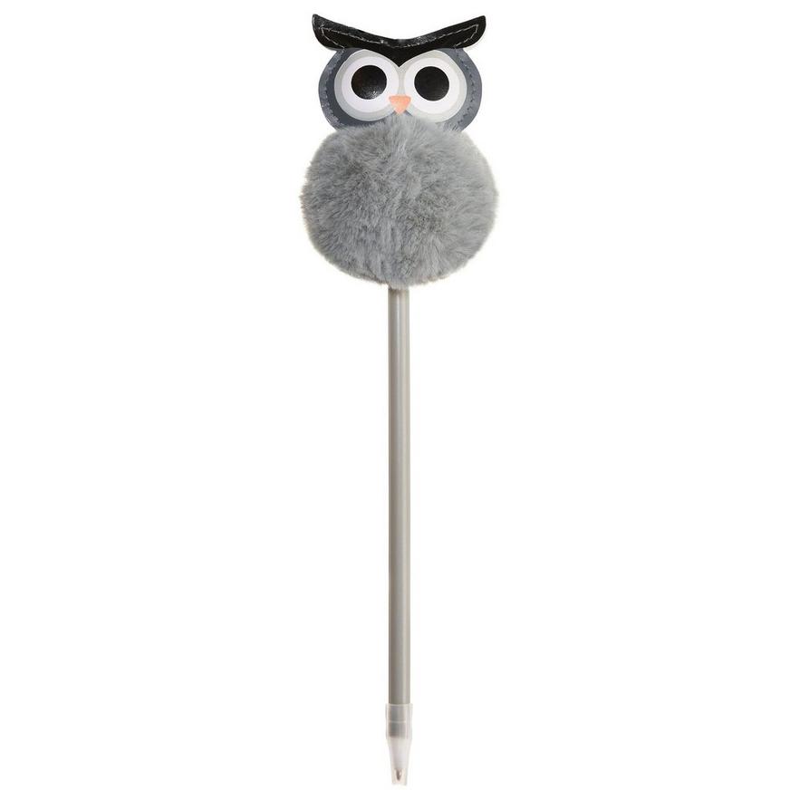 Halloween Puffy-Topped Owl Yarn & Plastic Pen, 2.75in x 7.9in
