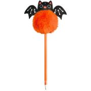 Halloween Puffy-Topped Bat Yarn & Plastic Pen, 4.25in x 9.25in