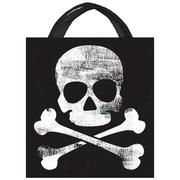 Skull & Crossbones Jolly Roger Fabric Trick-or-Treat Bag, 13.5in x 14.75in