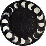 Classic Black & White Moon Phases Textured Melamine Platter, 14in