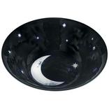 Classic Black & White Moon Textured Melamine Serving Bowl, 80oz