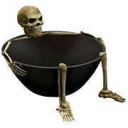 Boneyard Skeleton Plastic Serving Bowl, 38oz