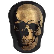 Metallic Glam Boneyard Black & Gold Skull Melamine Serving Plate, 5.6in x 8in