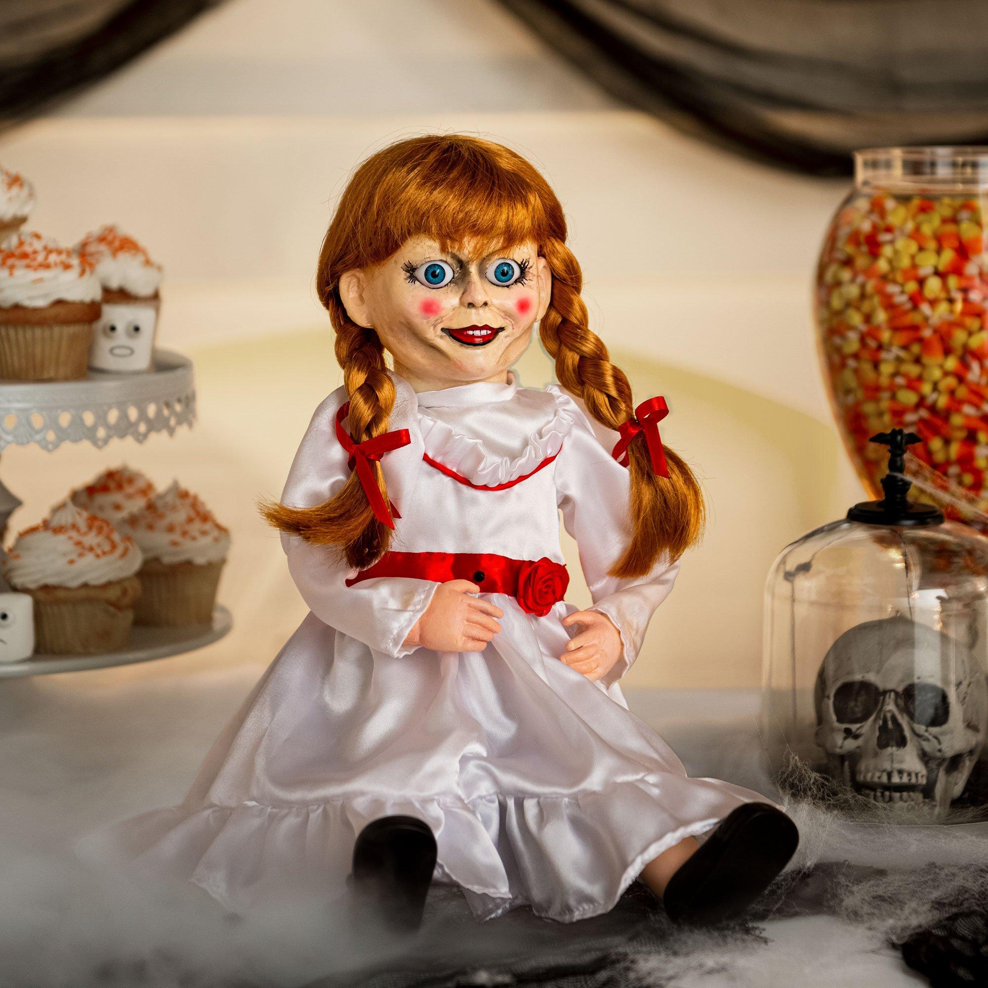 Animatronic Annabelle Doll Halloween Decoration, 11.8in ...