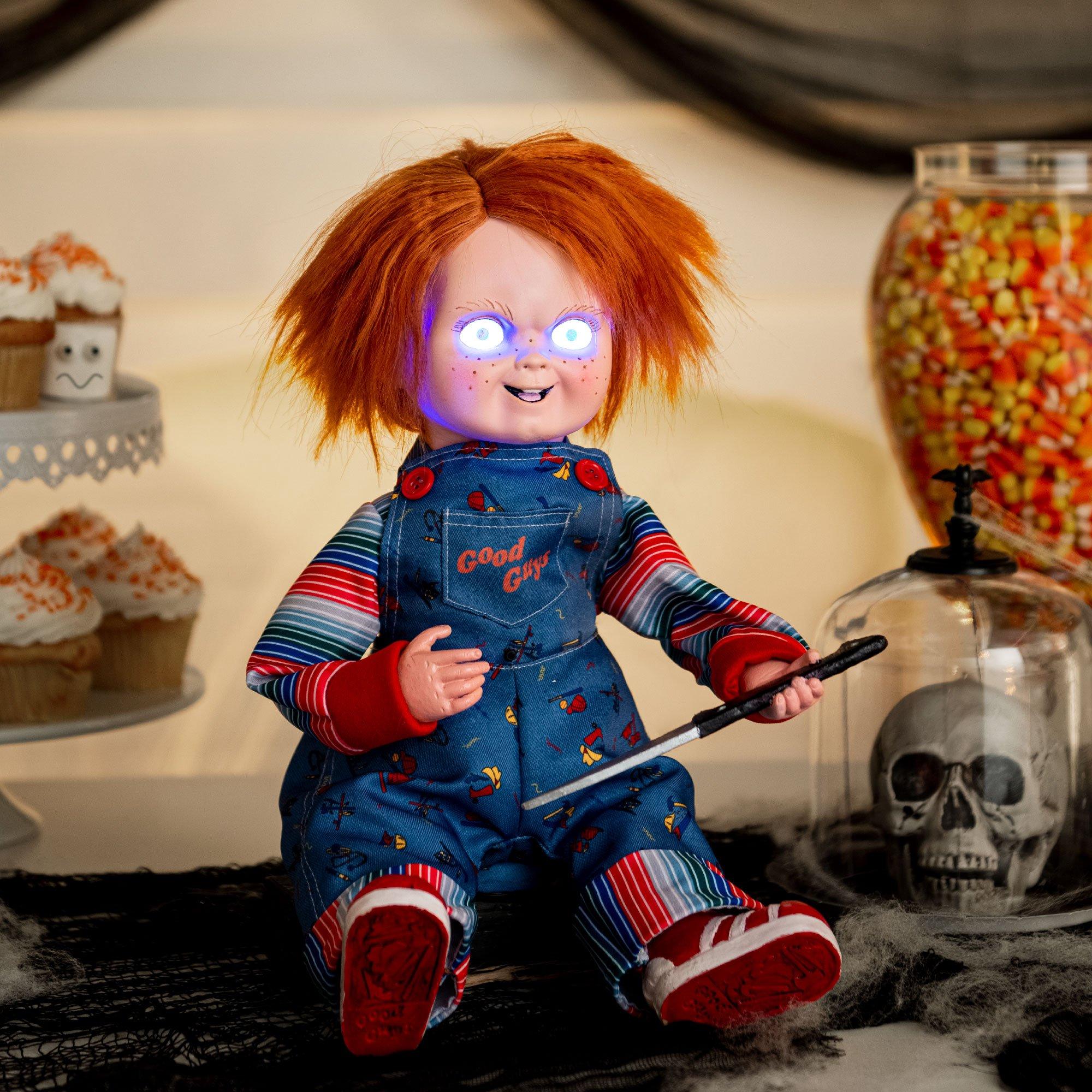 Animatronic Chucky Doll, 9in x 11.8in - Halloween Decoration ...