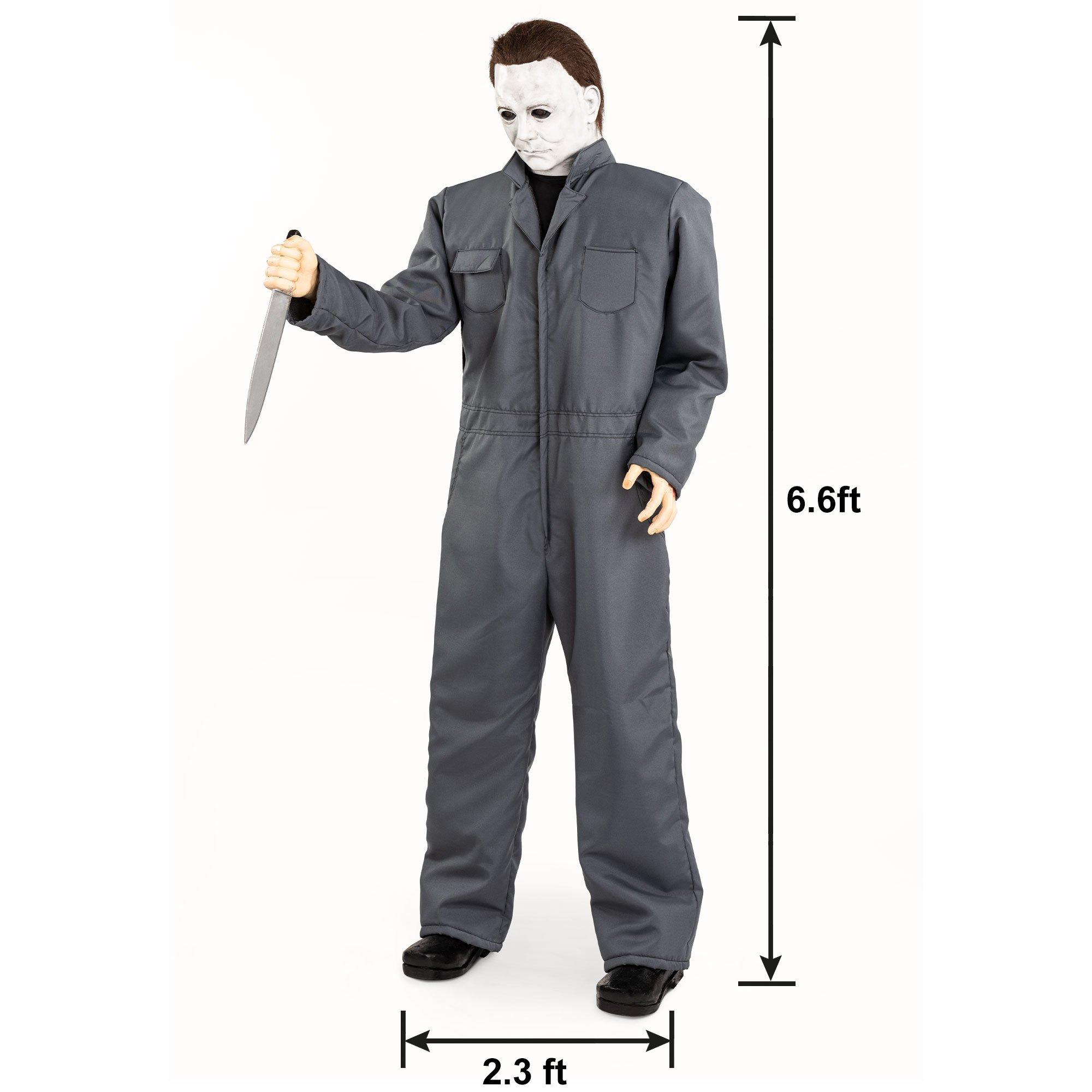 Animatronic Michael Myers Halloween Decoration, 6.6ft - Halloween ...