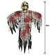 Bloody Zombie in Plaid Fabric & Plastic Hanging Decoration, 48in
