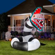 Light-Up Animated Sandworm Inflatable Yard Decoration, 10ft - Beetlejuice