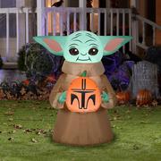 Light-Up Halloween Grogu Inflatable Yard Decoration, 3.5ft - Star Wars: The Mandalorian
