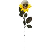 Sunflower with Skull Plastic & Fabric Prop, 3.5in x 16.9in