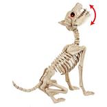 Light-Up Animated Wolf Skeleton Plastic Decoration, 9.75in x 27.5in