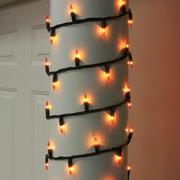 Orange Incandescent Plastic String Lights, 100 Bulbs, 21ft