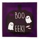 Ghost Boo Eek Halloween Wood & Canvas Sign, 5in x 5in