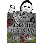 Michael Myers & Judith Myers Foam & Moss Tombstone, 14.75in x 22in - Halloween 2