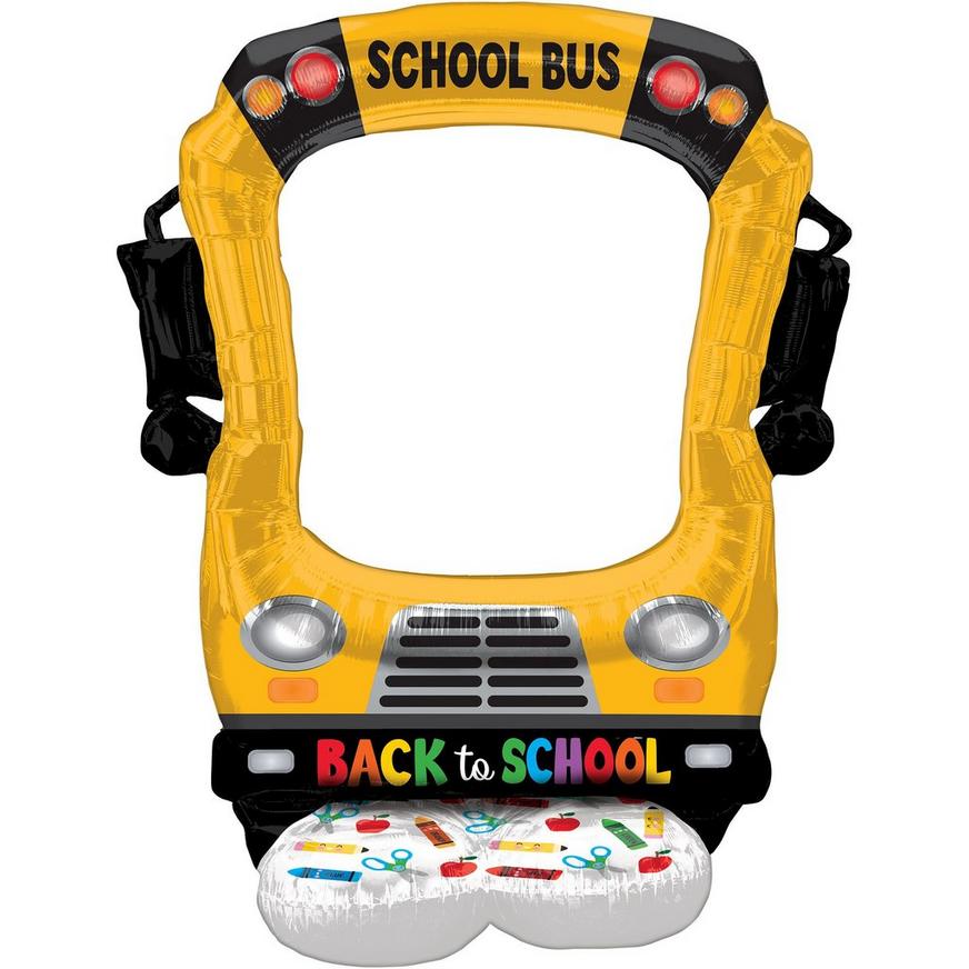 Airloonz School Bus Frame Foil Balloon, 51in - Back to School