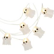 Friendly Ghost Halloween LED Plastic String Lights, 20 Bulbs, 6.3ft