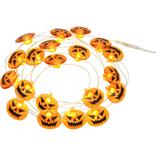 Spooky Jack-o'-Lantern Halloween LED Plastic String Lights, 20 Bulbs, 6.3ft