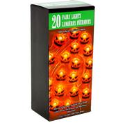 Spooky Jack-o'-Lantern Halloween LED Plastic String Lights, 20 Bulbs, 6.3ft