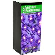 Purple Spider Halloween LED Plastic String Lights, 20 Bulbs, 6.3ft