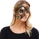 Gold Steampunk Phantom Plastic Half Mask