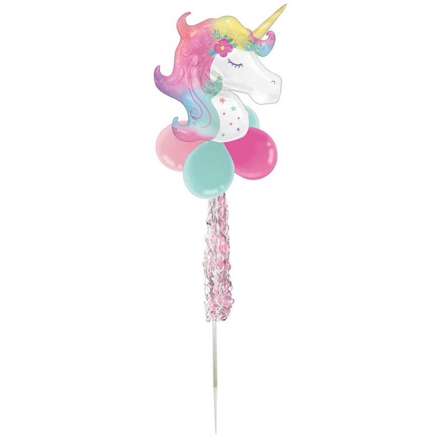 Air-Filled Enchanted Unicorn Foil & Latex Balloon Yard Sign, 64in