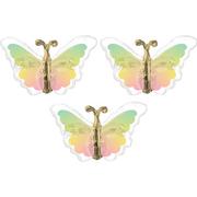 Air-Filled Pastel Butterfly Foil Balloons, 3ct, 11in x 6in