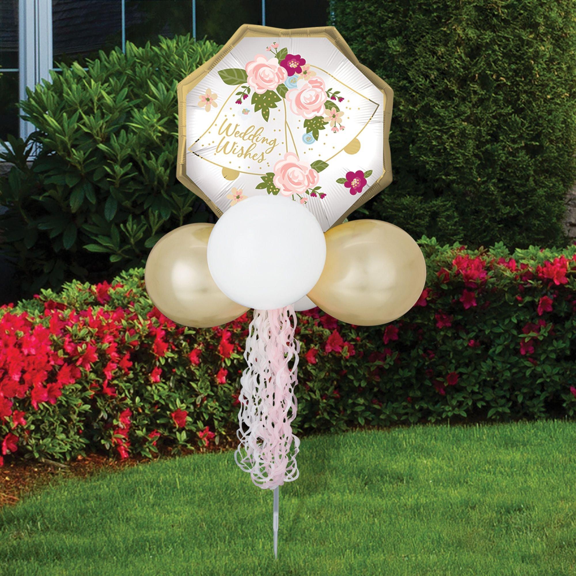 Air-Filled Wedding Bells Foil & Latex Balloon Yard Sign, 64in | Party City