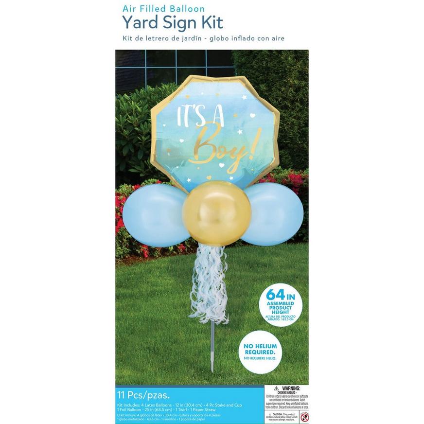 Air-Filled It's a Boy! Foil & Latex Balloon Yard Sign, 64in