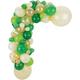 25ct, 5in, Natural 5-Color Mix Mini Latex Balloons - Greens, Gold & White