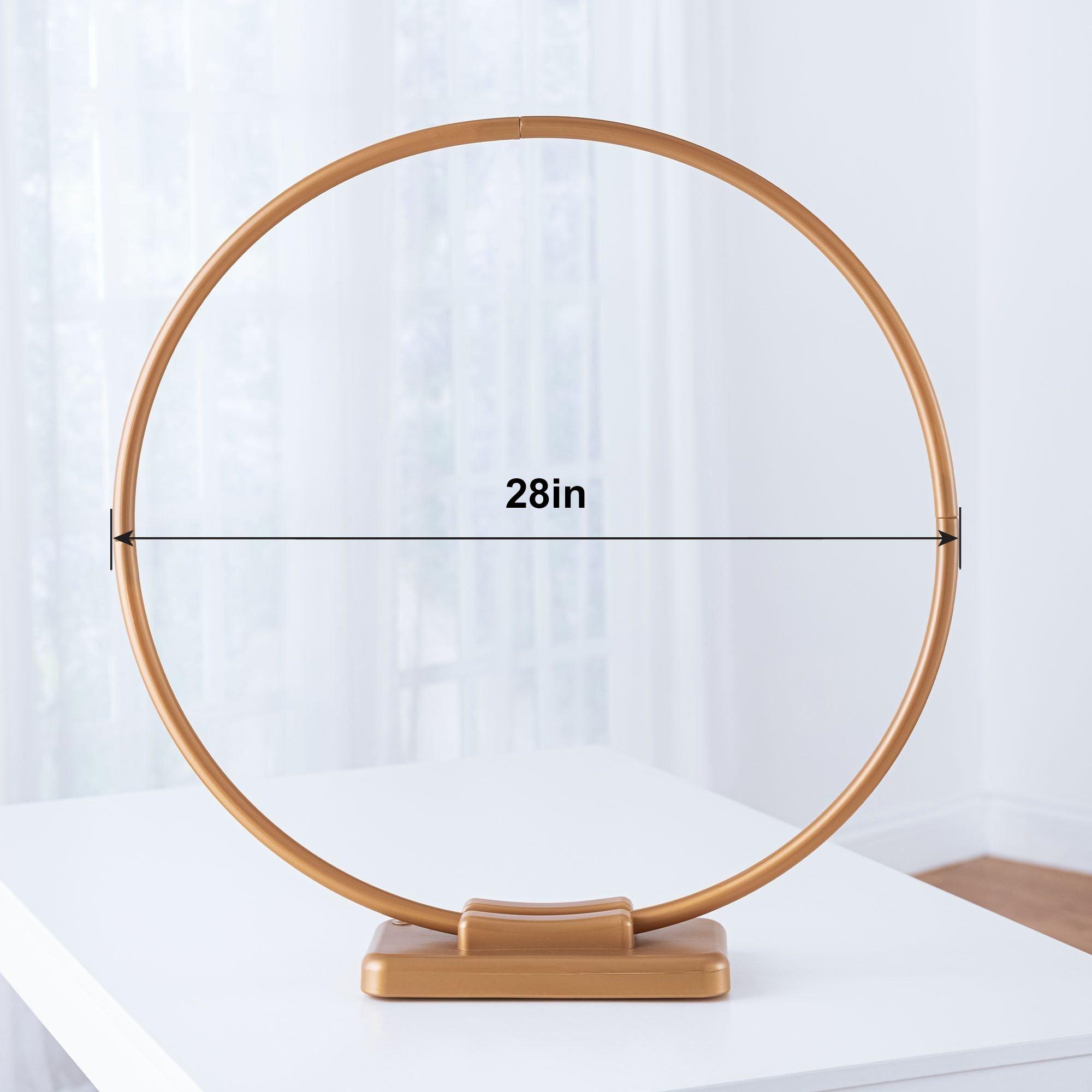 Gold Tabletop or Hangable Balloon Hoop Plastic Frame, 28in