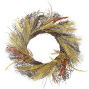 Gold & Rust Wheat Fall Natural & Synthetic Wreath, 18in